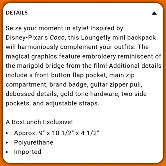 Loungefly Disney Coco Mini Backpack & Cardholder - Picture 15 of 16